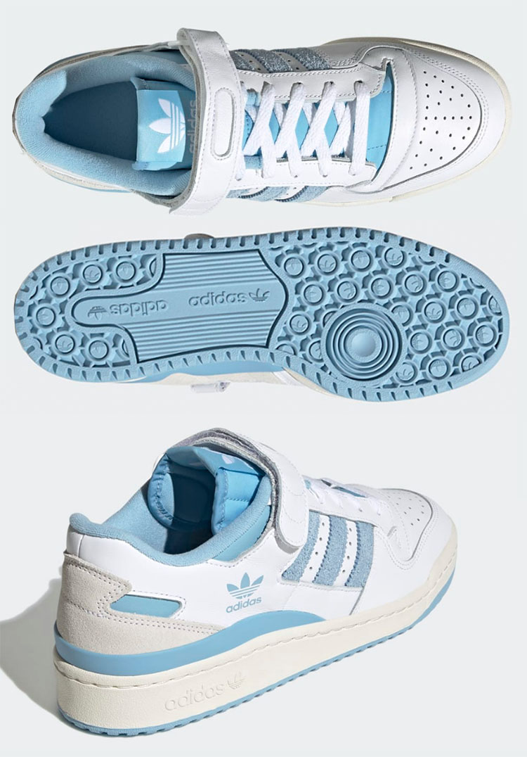 【美品、人気サイズ】adidas Forum Low 27cm 白青 箱あり ADIDAS】☆FORUM LOW☆ WHITE / BLUE (adidas/スニーカー