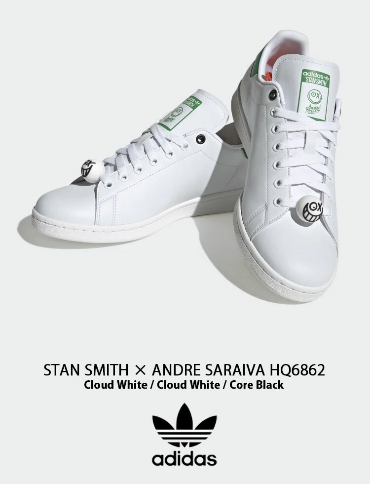 adidas Originals アディダス オリジナルス スニーカー STAN SMITH × ANDRE SARAIVA HQ6862 MDE82  スタンスミス × アンドレ・サライヴァ White Black