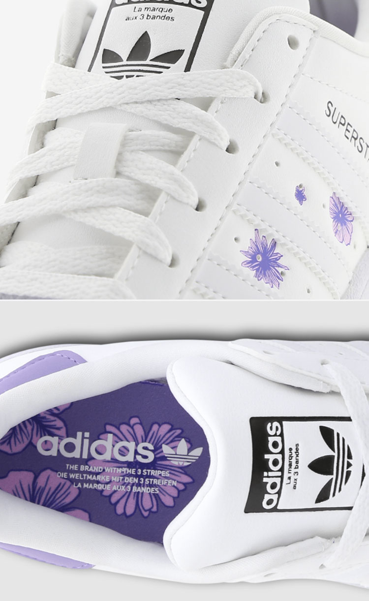 adidas originals アディダス スニーカー SUPERSTAR WHITE LILAC