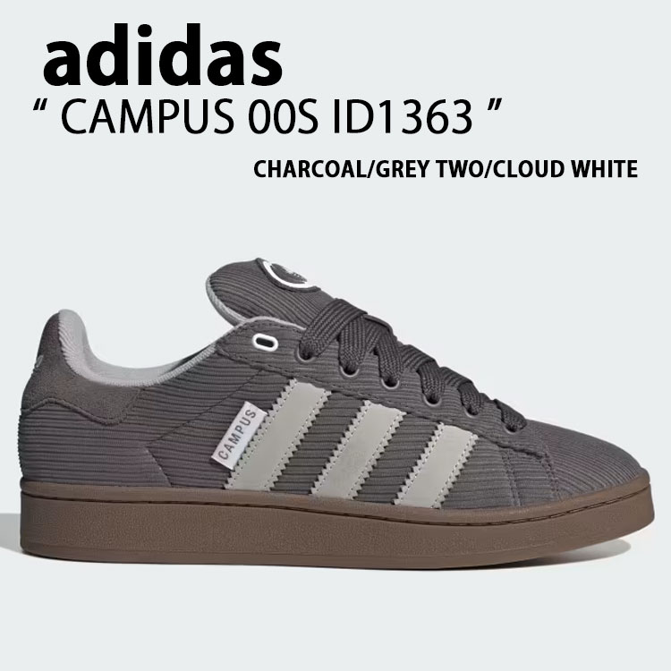 スニーカー adidas campus 00s charcoal ID1363 adidas Originals アディダス CAMPUS 00S ID1363 CHARCOAL GREY
