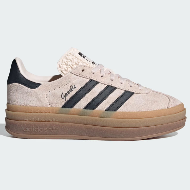 adidas originals アディダス レディース スニーカー 厚底 GAZELLE BOLD IE0429 ガゼル ボールド スエード QUARTZ BLACK 厚底シューズ くすみカラー｜a-dot｜02