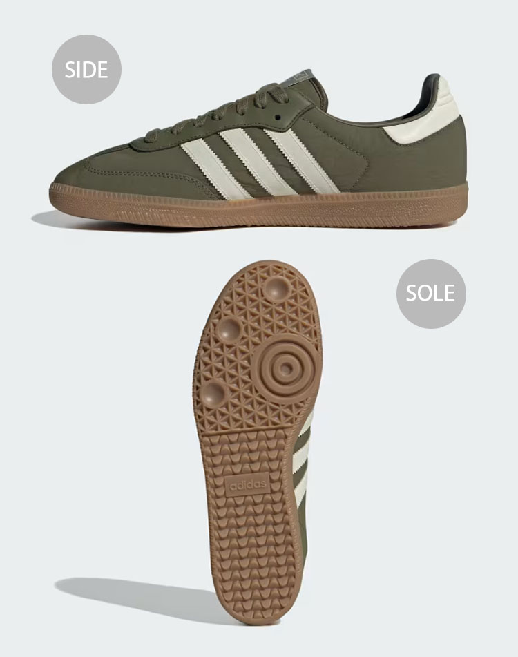 adidas originals アディダス スニーカー SAMBA OG IE3440 サンバ オリジナル OLIVE WHITE GUM シューズ  ナイロン リフレクター 反射 オリーブ ホワイト ガム : セレクトショップ a-dot - 通販 - Yahoo!ショッピング