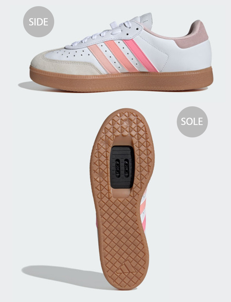 GOLDEN  ホワイト/ピンク スニーカー adidas（アディダス） スニーカー VELO SAMBA LEATHER IE5826 ベロ