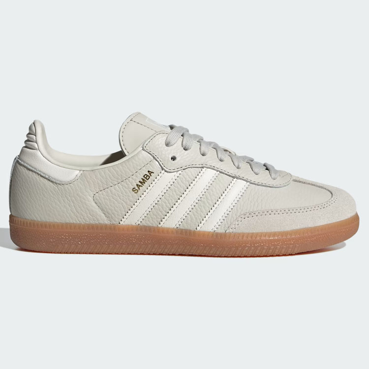 adidas originals アディダス スニーカー SAMBA OG IE7013 サンバ オリジナル ALUMINIUM WHITE BEIGE シューズ レザーアッパー 本革 アルミニウム ホワイト｜a-dot｜02