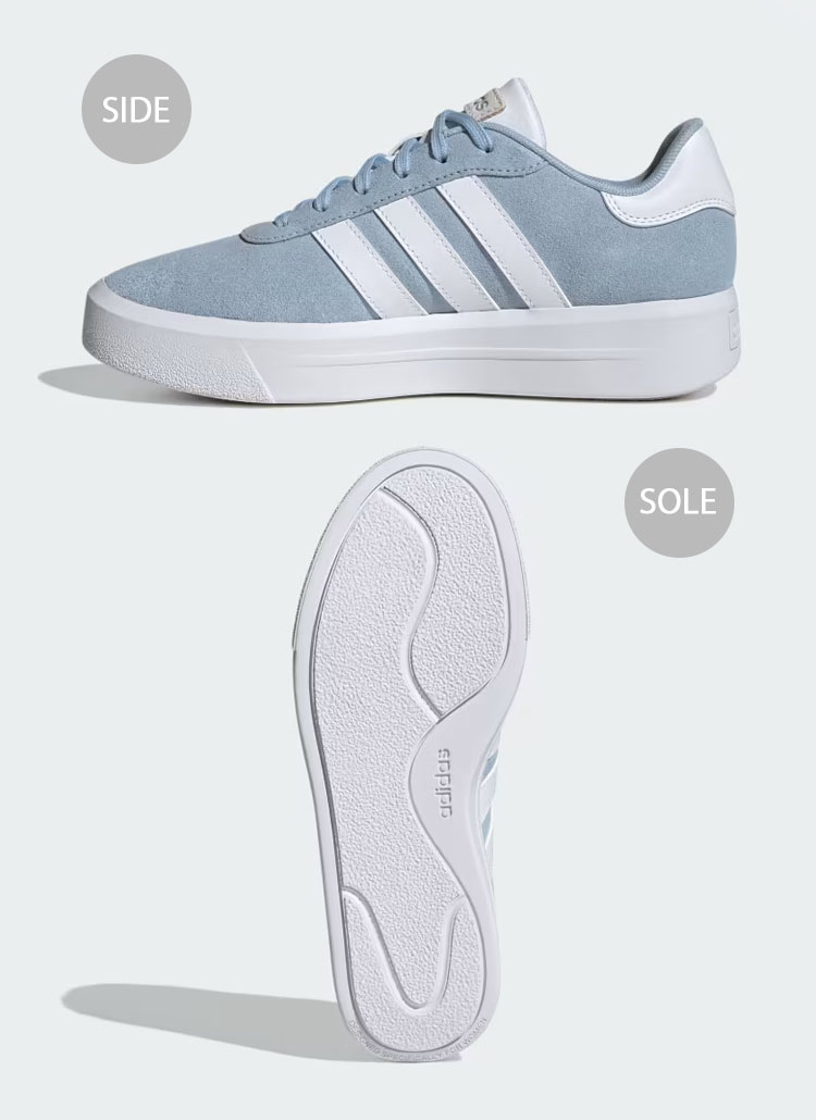 adidas（アディダス） スニーカー 厚底 COURT PLATFORM SUEDE IG8612