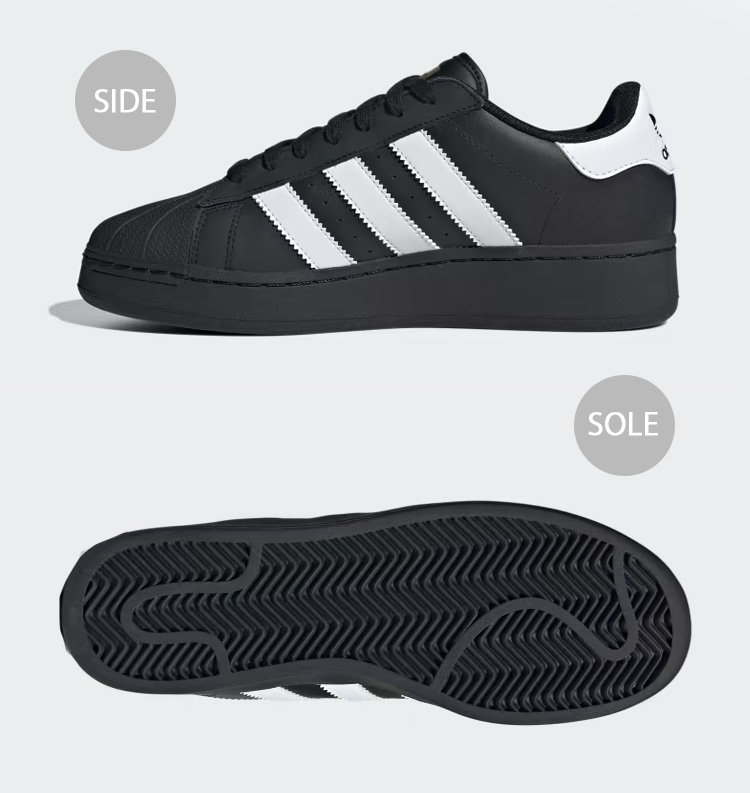 adidas SUPERSTAR ブラック/ホワイト スニーカー adidas Superstar ブラック/ホワイト スニーカー - メルカリ