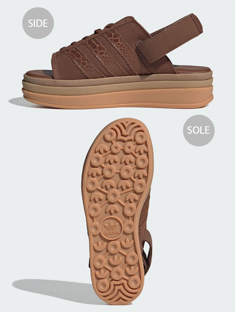 大人気★★アディダス★23㎝★ボア付き★サンダル★ブラウン adidas（アディダス） スポーツサンダル GAZELLE BOLD SANDALS IH6633