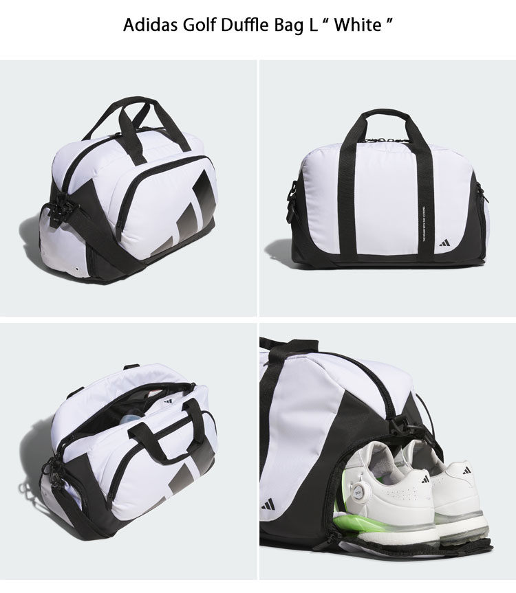 adidas（アディダス） ゴルフバッグ DUFFLE BAG L BLACK WHITE IN2682