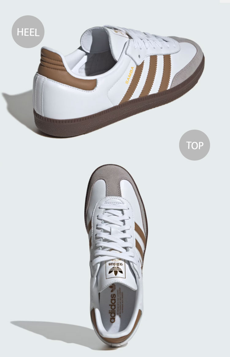 ●【美品】アディダス サンバ OG ホワイト ブラウン ベージュ レザー adidas（アディダス） adidas originals スニーカー SAMBA OG CLOUD
