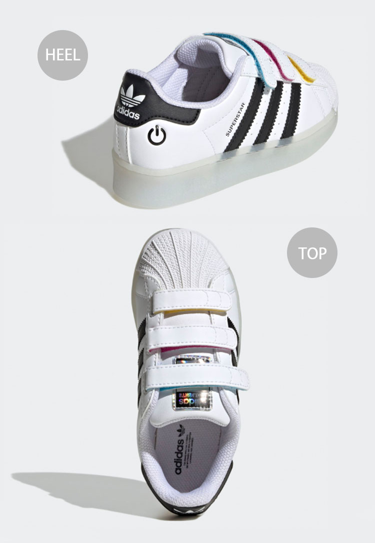 adidas アディダス キッズ シューズ LEDライト付き SUPERSTAR