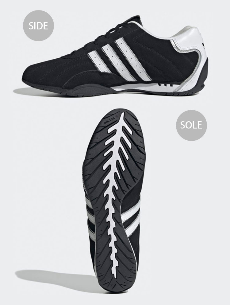 adidas アディダス スニーカー ADIRACER LO JP7009 BLACK WHITE