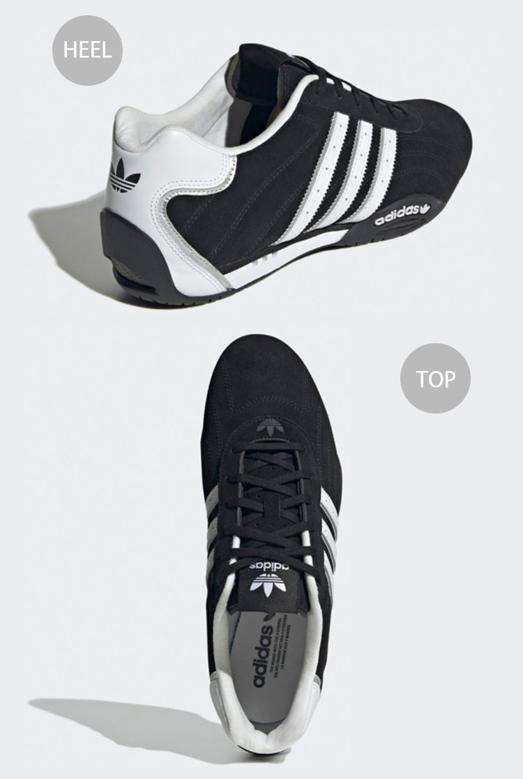 兼用【adidas】Adi Racer アディ レーサー ロゴ スニーカー 白 ホワイト（白）系 adidas ADIRACER(アディダス アディレーサー