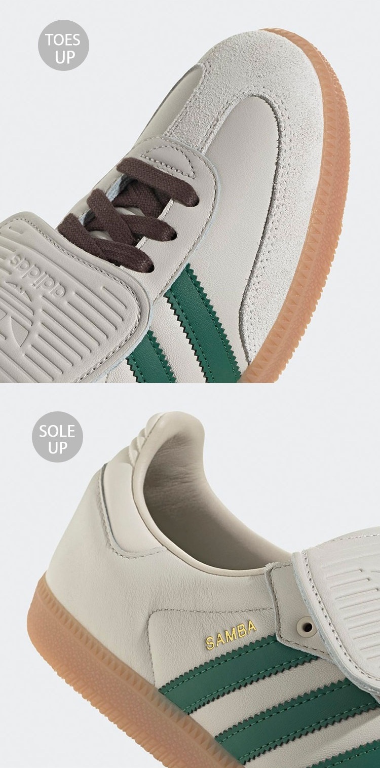 スニーカー adidas Samba LT Cloud White Dark Green JQ6168 adidas SAMBA LT ALUMINA/DARK GREEN/CLOUD WHITE（アディダス