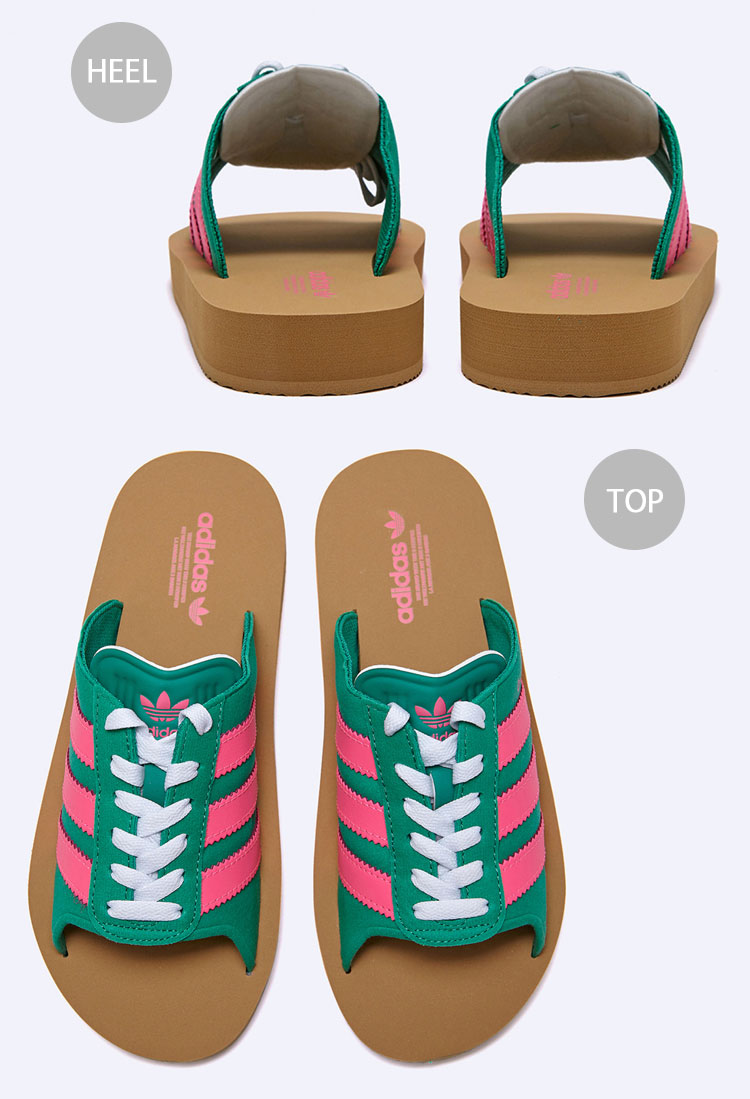 サンダル・ミュール adidas Gazelle Beach Green Pink adidas original アディダス レディース サンダル GAZELLE BEACH