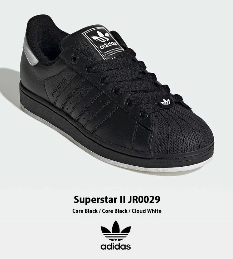 adidas アディダス スニーカー SUPERSTAR II JR0029 Core Black