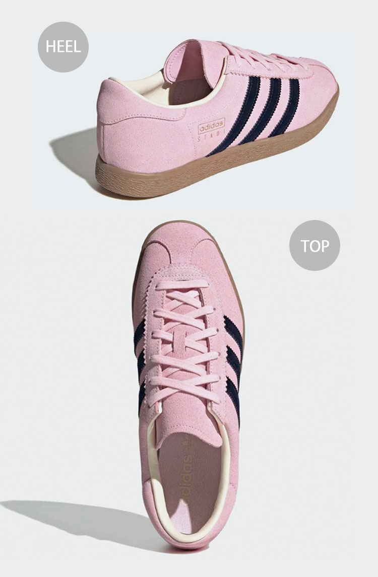 es スエード スニーカー ブラウン ピンク紐 adidas Originals アディダス レディース スニーカー STADT