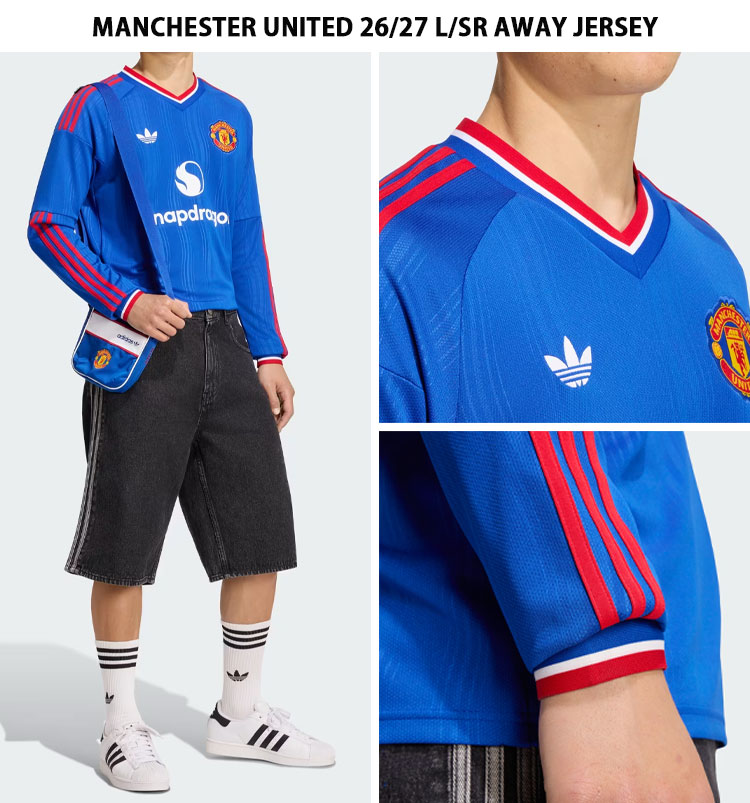 adidas（アディダス） マンUユニ 長袖 ジャージ Tシャツ MANCHESTER