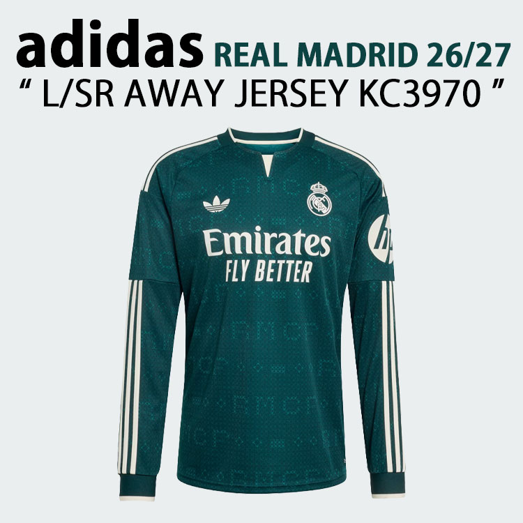 adidas（アディダス） レアルユニ 長袖 ジャージ Tシャツ REAL MADRID