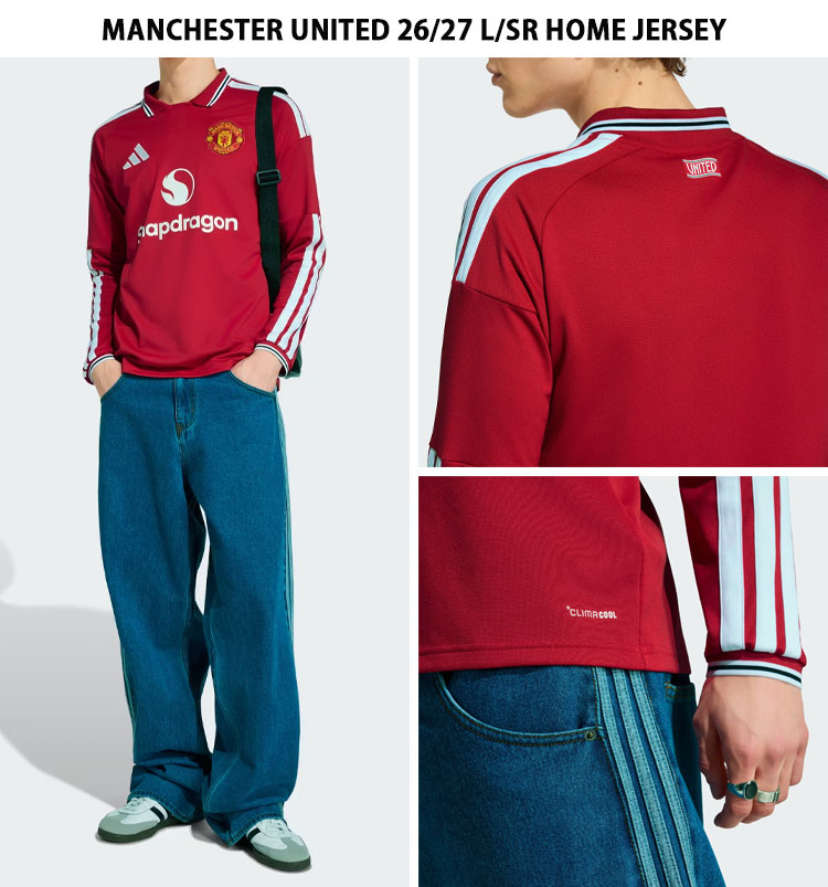 adidas（アディダス） マンUユニ 長袖 ジャージ Tシャツ MANCHESTER