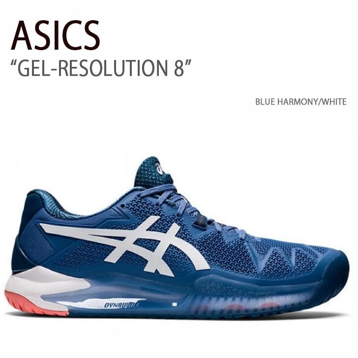 ASICS（アシックス） スニーカー GEL-RESOLUTION 8 BLUE HARMONY WHITE