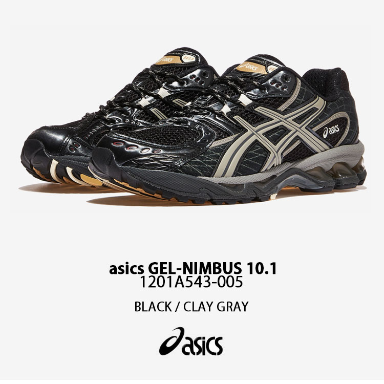 ASICS（アシックス） スニーカー GEL-NIMBUS 10.1 BLACK CLAY GRAY