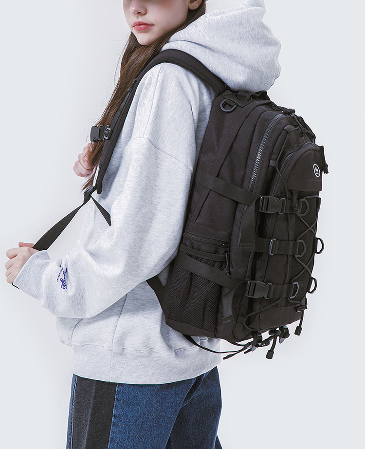 Daylife リュック DAYLIFE DOUBLE STRING BACKPACK (BLACK) : デイライフ - 私たち