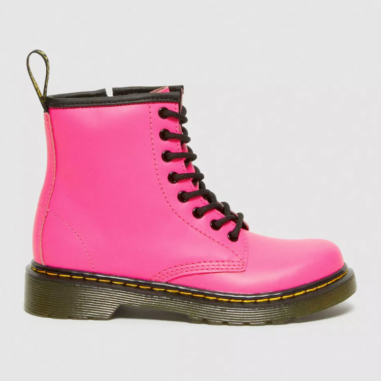 Dr.Martens ドクターマーチン キッズ ブーツ JUNIOR 1460 SOFTY T LEATHER LACE UP BOOTS PINK SOFTY T 27653682 レザーシューズ 子供 キッズ シューズ ピンク