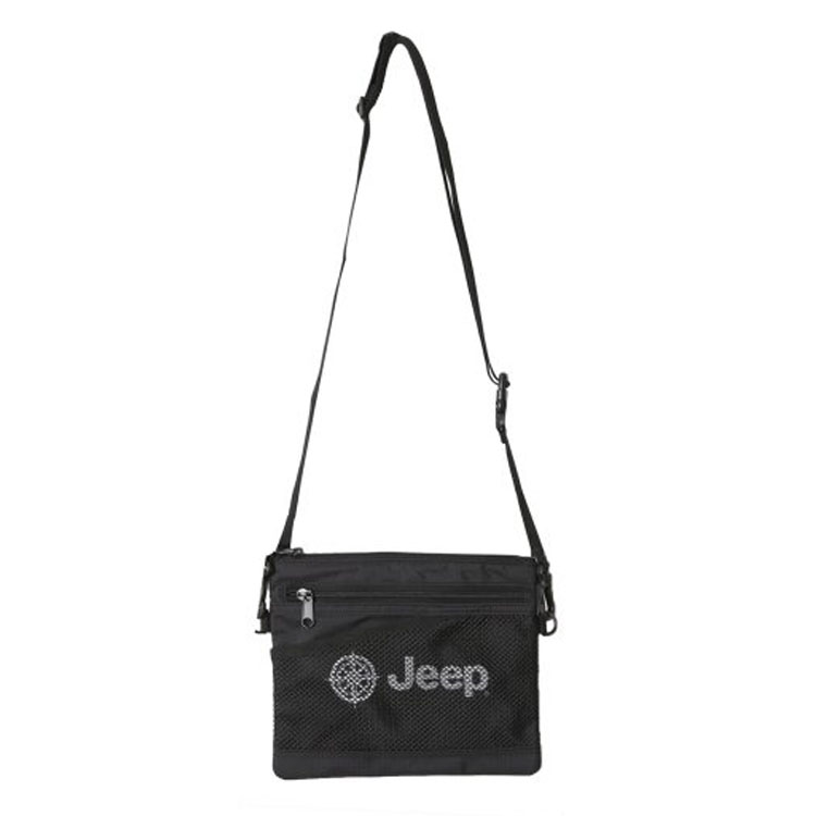 Jeep ジープ ショルダーバッグ COMPASS MESH MINI CROSS BAG コンパス メッシュ ミニ クロス バッグ サコッシュ ブラック カーキ メンズ レディース JN0GAU522｜a-dot｜02