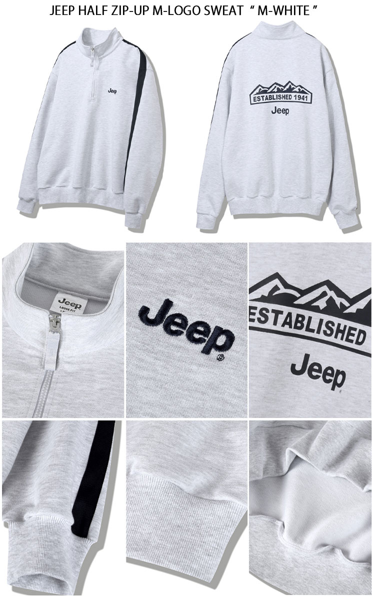 ⭐️[美品]Jeep　ジープ　ハーフジップ　スウェット　刺繍ロゴ　ワンポイントロゴ 楽天市場】Jeep ジープ スウェット Half Zip-Up Sweat ハーフ