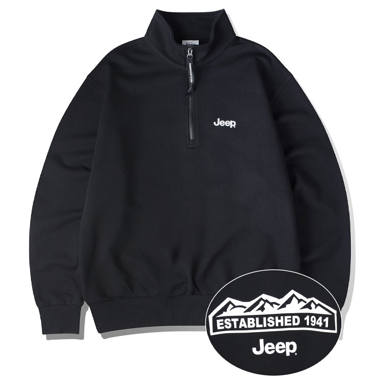 Jeep ジープ スウェット Half Zip-Up M-Logo Sweat new color ハーフジップ ロゴ ジップアップ トレーナー ジャージ  メンズ レディース JP5TSU839｜a-dot｜02