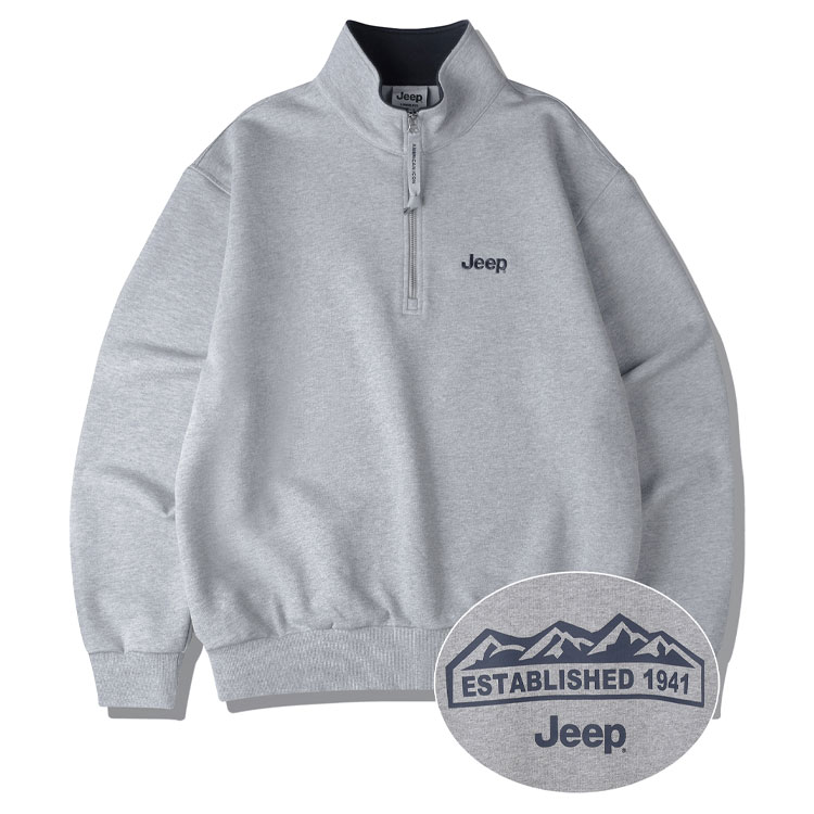Jeep ジープ スウェット Half Zip-Up M-Logo Sweat new color ハーフジップ ロゴ ジップアップ トレーナー ジャージ  メンズ レディース JP5TSU839｜a-dot｜04