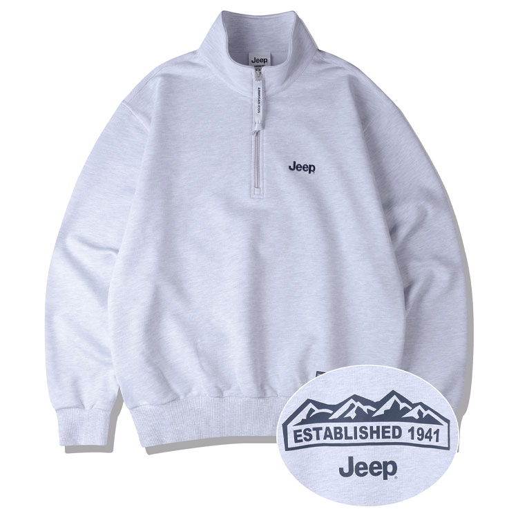 Jeep ジープ スウェット Half Zip-Up M-Logo Sweat new color ハーフジップ ロゴ ジップアップ トレーナー ジャージ  メンズ レディース JP5TSU839｜a-dot｜05