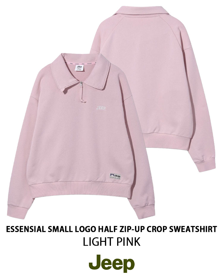 LMC ジップアップスウェット Jeep ジープ レディース スウェット ESSENSIAL SMALL LOGO HALF ZIP-UP