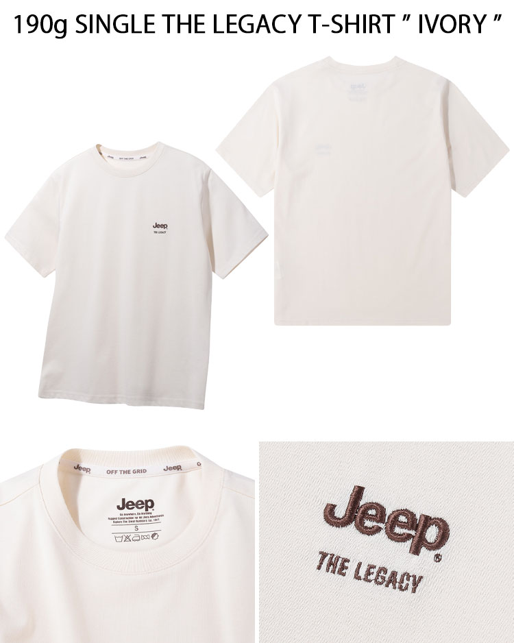 Jeep ジープ 半袖 Tシャツ 190g SINGLE THE LEGACY T-SHIRT シングル