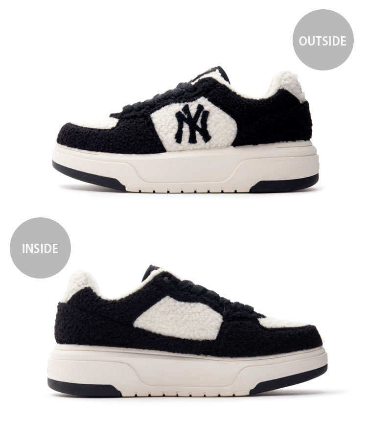 MLB エムエルビー スニーカー CHUNKY LINER FLEECE BLACK チャン