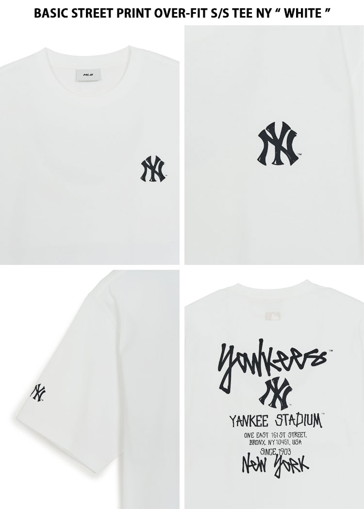 MLB エムエルビー 半袖 Tシャツ BASIC STREET PRINT OVER-FIT S/S TEE