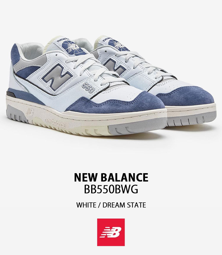 【超レア 】★New Balance★BB550BWG Blue☆男女共用☆追跡可 New Balance ニューバランス スニーカー BB550BWG WHITE BLUE