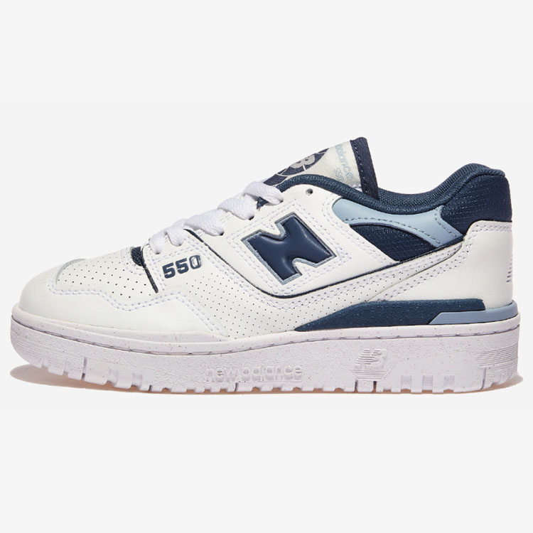 New Balance ニューバランス レディース スニーカー BBW550DY WHITE NAVY シューズ NEWBALANCEBB550 ニューバランスBB550 ホワイト ネイビー 本革 メンズ｜a-dot｜02