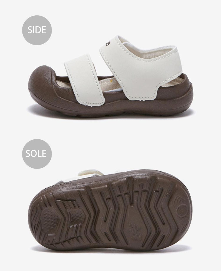 New Balance（ニューバランス） キッズ サンダル K8809I6I IVORY BROWN 