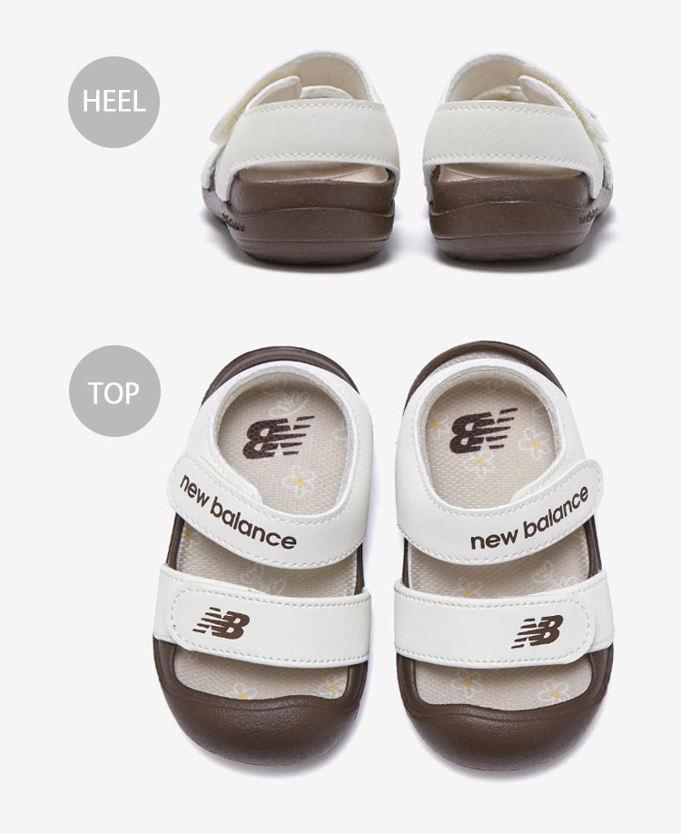 New Balance（ニューバランス） キッズ サンダル K8809I6I IVORY BROWN