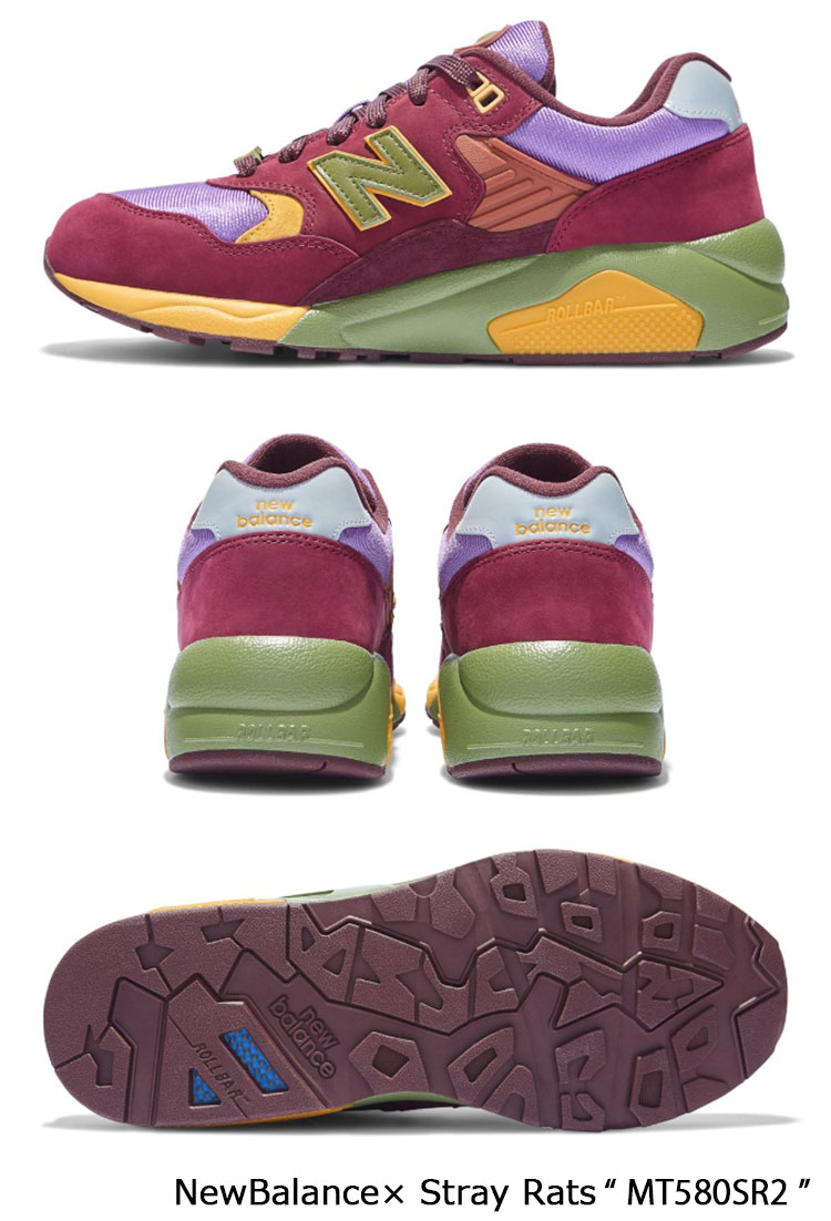 New Balance 580 レッド チェック柄 スニーカー MT580 ECA - スニーカーショップSKIT