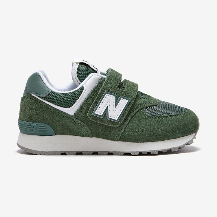 New Balance ニューバランス キッズ スニーカー NewBalance 574 GREEN キッズシューズ グリーン ベルクロ PV574FGG ベビー用 キッズ用 ジュニア用 子供用｜a-dot｜02