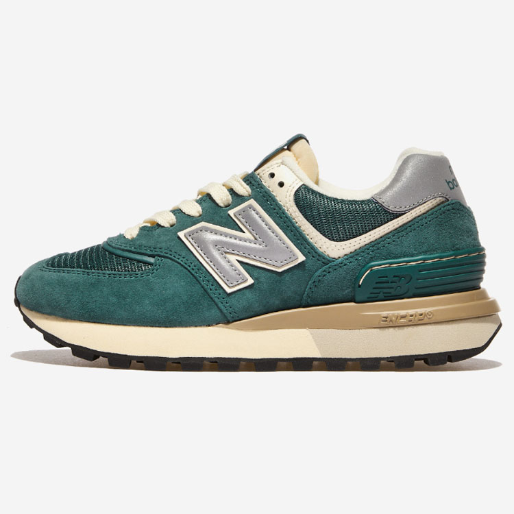 New Balance ニューバランス スニーカー U574LGMG GREEN BROWN SILVER シューズ スエード メッシュ  NewBalance574 ニューバランス574 グリーン シルバー