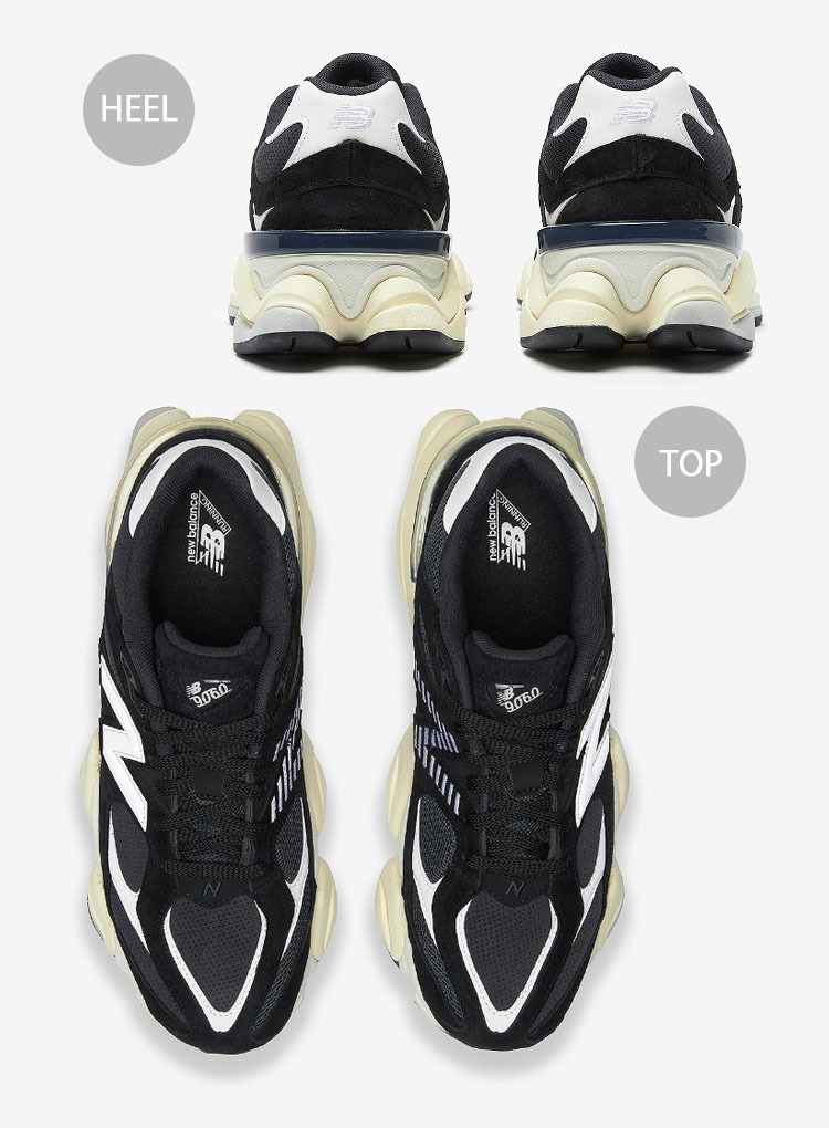 【New Balance】9060 Shoes スニーカー スエード ロゴ ブラック New Balance 9060 スニーカー | ブラック | FARFETCH JP