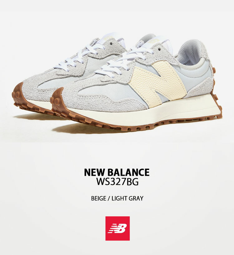 New Balance ニューバランス レディース スニーカー WS327BG NEWBALANCE WS327 BEIGE LIGHT GRAY  シューズ ビッグN ベージュ ライトグレー