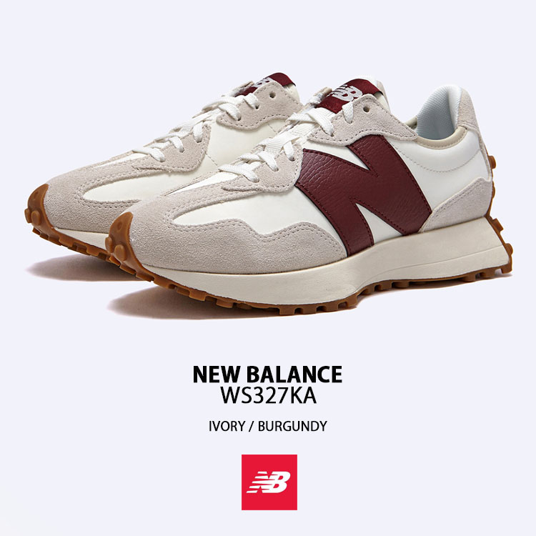 New Balance ニューバランス レディース スニーカー WS327KA IVORY BURGUNDY BEIGE シューズ スエードアッパー  アイボリー バーガンディ ベージュ スウェード