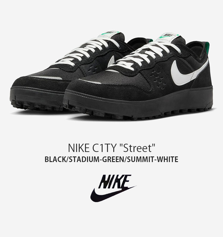 NIKE ナイキ スニーカー C1TY Street シティ FZ3863-006 ローカット ブラック グリーン ホワイト メンズ レディース 男性用 女性用 NIKE（ナイキ） スニーカー C1TY Street シティ FZ3863-006 ローカット
