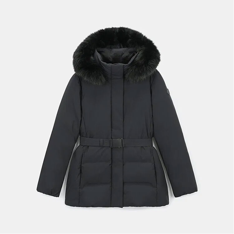 NEPA ネパ レディース コートダウン W PRIMIA BELTED DOWN JACKET プリミア ベルティッド ダウンジャケット ファー付き フード取外し ミドル丈 女性用 7K82068の画像