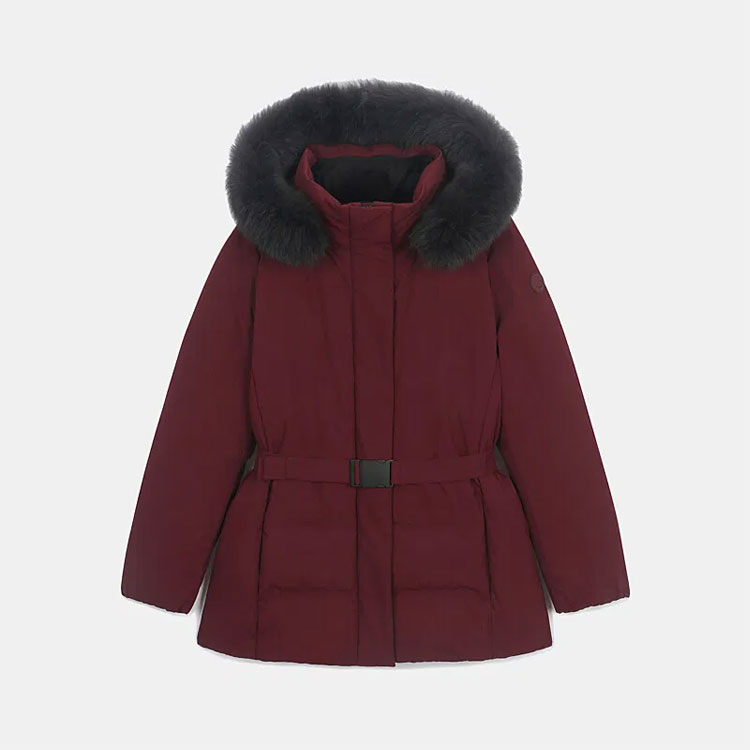 NEPA ネパ レディース コートダウン W PRIMIA BELTED DOWN JACKET プリミア ベルティッド ダウンジャケット ファー付き フード取外し ミドル丈 女性用 7K82068の画像