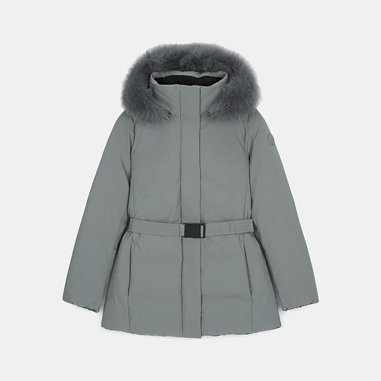 NEPA ネパ レディース コートダウン W PRIMIA BELTED DOWN JACKET プリミア ベルティッド ダウンジャケット ファー付き フード取外し ミドル丈 女性用 7K82068の画像